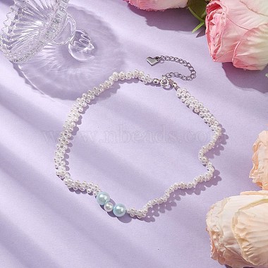 Shell Pearl Bead Beaded Necklaces(NJEW-JN04946)-2