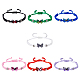 7Pcs 7 Colors Alloy Butterfly Link Bracelet(BJEW-FI0001-81)-9