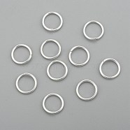 304 Stainless Steel Jump Rings, Open Jump Rings, Silver, 18 Gauge, 9x1mm, Inner Diameter: 7mm(STAS-H380-09S-F)