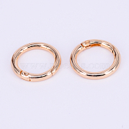 Zinc Alloy Spring Gate Rings, O Rings, Golden, 32.5x3.5mm, Inner Diameter: 23.5mm(PALLOY-WH0071-01B-LG)