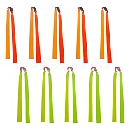 10Pcs 2 Colors Elastic Rubber Compatible with PU Leather Catapult, Slingshot Replacement Band Accessoreis, Mixed Color, 489~494x12~19x1mm, 5pcs/color(FIND-GF0004-76)