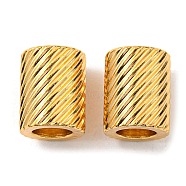 201 Stainless Steel European Beads, Large Hole Beads, Column, Golden, 9x7.3mm, Hole: 4.2mm(STAS-M089-01G)