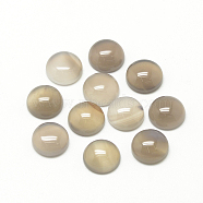 Natural Gray Agate Cabochons, Half Round/Dome, 16x6mm(G-R416-16mm-15)