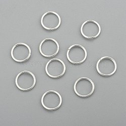 304 Stainless Steel Jump Rings, Open Jump Rings, Silver, 18 Gauge, 9x1mm, Inner Diameter: 7mm(STAS-H380-09S-F)