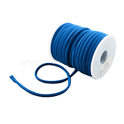 Soft Nylon Cord, Flat, Royal Blue, 5x3mm, about 21.87 yards(20m)/roll(NWIR-R003-18)
