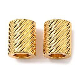 201 Stainless Steel European Beads, Large Hole Beads, Column, Golden, 9x7.3mm, Hole: 4.2mm(STAS-M089-01G)