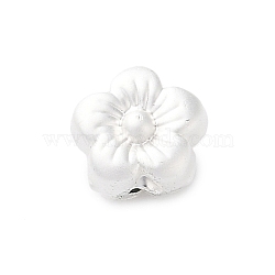 Rack Plating Alloy Beads, Flower, Silver, 6x6.5x5mm, Hole: 1.2mm(FIND-C062-06B-S)