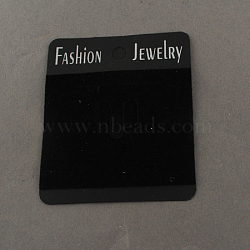 Plastic Display Card, Black, 73x63mm(ODIS-S002-11)