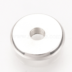 Brass Spacer Beads, Disc, Platinum, 6mm(X-KK-Q738-6mm-04P)