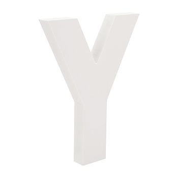 Gorgecraft Wooden Letter Ornaments, for DIY Craft, Home Decor, Letter.Y, Y: 150x120x15mm