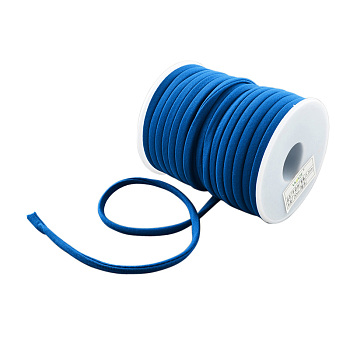 Soft Nylon Cord, Flat, Royal Blue, 5x3mm, about 21.87 yards(20m)/roll