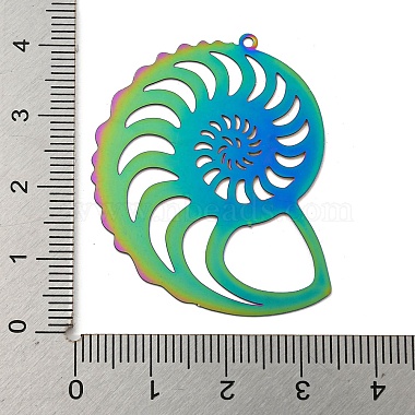 Ionenplattierung (IP) 201 Edelstahl geätzte Metallverzierungen Anhänger(STAS-G328-02G-RC)-3