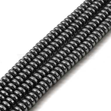 4mm Black Flat Round Non-magnetic Hematite Beads