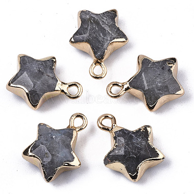 Light Gold Star Labradorite Pendants
