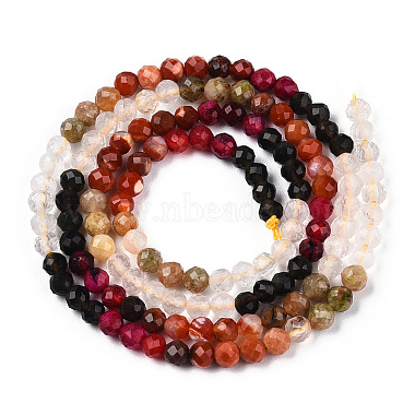 Natural & Synthetic Mixed Gemstone Beads Strands(G-D080-A01-02-07)-2