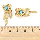 Rack Plating Alloy Pave Indicolite Rhinestone Heart with Feather European Dangle Charms(FIND-B034-19G-02)-3