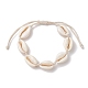 Natural Cowrie Shell Braided Bead Bracelets(BJEW-JB10093)-1