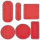 Pandahall elite 6 piezas 6 estilo plano redondo pu cuero tejido crochet bolsas uñas inferior moldeador pad(DIY-PH0021-06B)-1