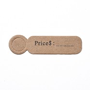 Paper Gift Tags, Hange Tags, For Arts and Crafts, Rectangle with Word Price, BurlyWood, 13x49.5x0.5mm, Hole: 9mm(CDIS-P001-I03-A)