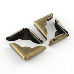 Iron Book Albums Menus Folders Corner Protectors, Antique Bronze, 22x22x6mm(X-IFIN-R203-21AB)