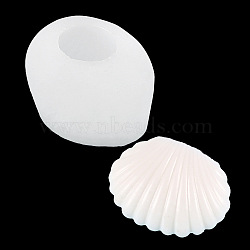 Shell Shape DIY Candle Silicone Molds, for Scented Candle Making, White, 6.5x5.3cm(WG48604-01)