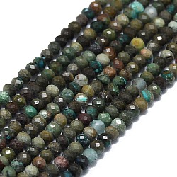 Natural African Turquoise(Jasper) Beads Strands, Faceted, Rondelle, 2~2.5x2mm, Hole: 0.5mm, about 223~226pcs/strand, 14.96~15.16 inch(38~38.5cm)(G-G106-A31-01)