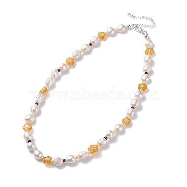 Goldenrod Pearl Necklaces