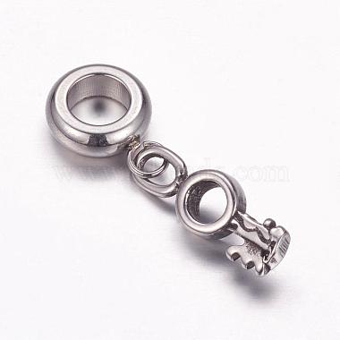 304 Stainless Steel European Dangle Charms(OPDL-G006-14AS)-2