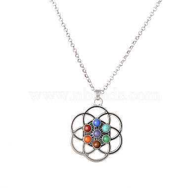 Flower Mixed Stone Necklaces