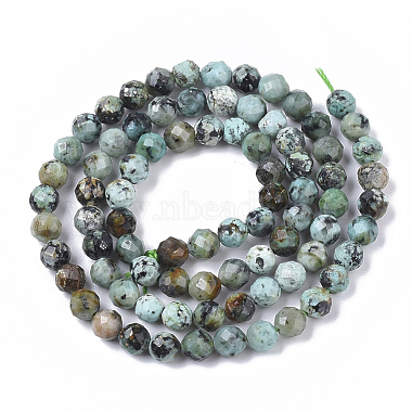 Natural African Turquoise(Jasper) Beads Strands(G-S361-5mm-002)-2