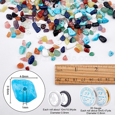 NBEADS DIY Stretch Bracelets and Wire Wrapped Pendants Making Kits(DIY-NB0001-99)-5