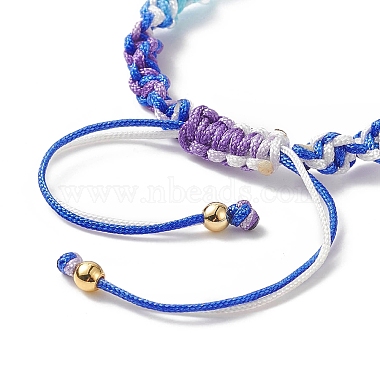 Gradient Color Polyester Cord Braided Bracelets(AJEW-JB01145)-4
