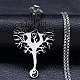 304 Stainless Steel Pendant Necklaces for Women Men(NJEW-G123-05P)-1