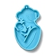 fête des mères mère avec bébé moules à pendentif en silicone(AJEW-M221-02E)-2