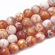Chapelets de perles en agate craquelée naturelle teintée(G-T100-03F)-1