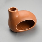 Palo Santo Burner, Ceramic Incense Holders, Home Office Teahouse Zen Buddhist Supplies, Chocolate, 120.5x85x92.5mm, Hole: 25mm, Inner Diameter: 74.5x39mm(DJEW-WH0043-43)