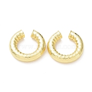 Rack Plating Brass Cuff Earrings for Women, Long-Lasting Plated, Lead Free & Cadmium Free, Real 18K Gold Plated, 31.5~32x7~7.5mm(EJEW-G352-09G)