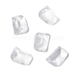 Transparent Resin Cabochons, Water Ripple Cabochons, Rectangle, Clear, 20.5x14.5x8.5mm(GGLA-G021-04)