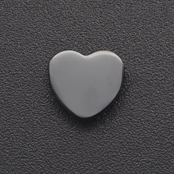 201 Stainless Steel Charms, for Simple Necklaces Making, Stamping Blank Tag, Laser Cut, Heart, Gunmetal, 7x7.5x3mm, Hole: 1.8mm