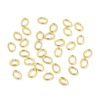 304 Stainless Steel Jump Rings, Closed Jump Rings, Oval, Real 18K Gold Plated, 3x4x0.6mm, Inner Diameter: 1.5x2.5mm