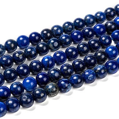 8mm Blue Round Lapis Lazuli Beads