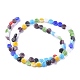 Flat Round Handmade Millefiori Glass Beads(LK-R004-51)-2