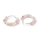 Boucles d'oreilles créoles perlées enveloppées de fil de perles naturelles pour femmes(EJEW-JE04759-02)-5