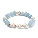 Natural Quartz & Pearl Beaded Stretch Bracelet for Women(BJEW-JB09384-04)-1