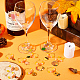 秋のテーマ合金エナメル、ガラスワイングラスチャーム付き(AJEW-SC0002-11)-4