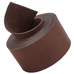 PU Leather Fabric, for Shoes Bag Sewing Patchwork DIY Craft Appliques, Coconut Brown, 3.75x0.13cm, 2m/roll(AJEW-WH0034-88C-02)