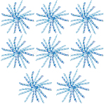 8Pcs Cloth Curly Ribbon Bows, Gift Wrap Bows with Adhesive Back, Pale Turquoise, 10x10cm(AJEW-SP0001-48F)