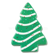 Christmas Themed  Acrylic Pendants, Christmas Tree, Medium Sea Green, 43x30x2mm, Hole: 1.6mm(SACR-P023-A02)