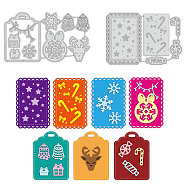 Christmas Theme Carbon Steel Cutting Dies Stencils, for DIY Scrapbooking, Photo Album, Decorative Embossing Paper Card, Stainless Steel Color, Christmas Themed Pattern, 70~73x107~121x0.8mm, 2pcs/set(DIY-WH0309-1192)