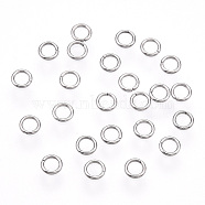 304 Stainless Steel Open Jump Rings, Stainless Steel Color, 24 Gauge, 3x0.5mm, Hole: 2mm, Inner Diameter: 2mm(STAS-R065-45)
